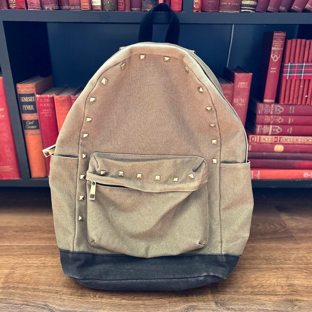 Pottery Barn Emily & Meritt Olive Studs Backpack